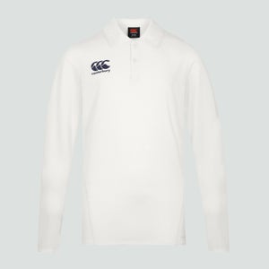 CANTERBURY CRICKET REG SET-IN LS POLO JU CREAM