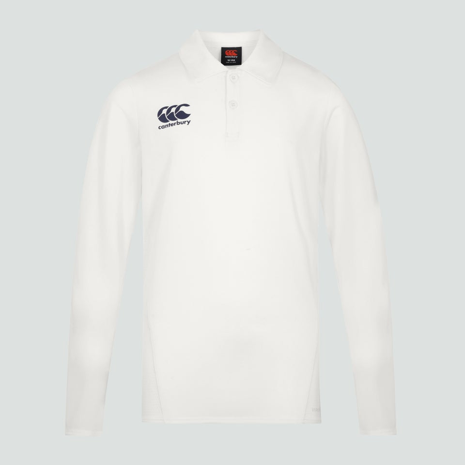 CANTERBURY CRICKET REG SET-IN LS POLO JU CREAM