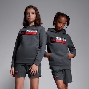 JUNIOR UNISEX OVERHEAD HOODY GREY MARL - AGE 8