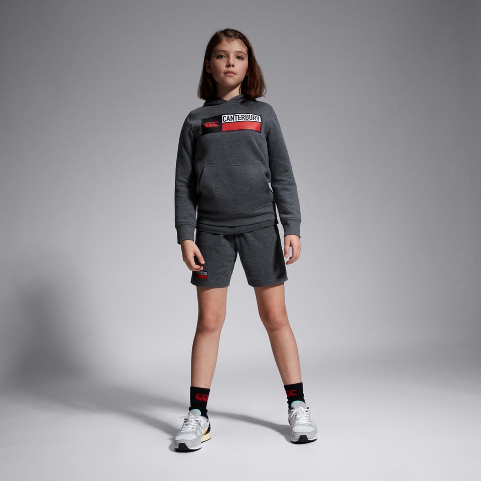 Junior Unisex Overhead Hoody Grey Marl