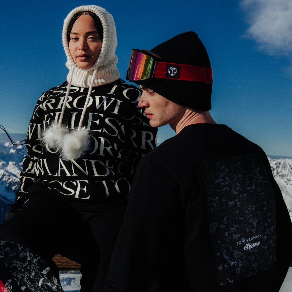 Unisex Tomorrowland X ellesse Langarm-Sweatshirt Schwarz