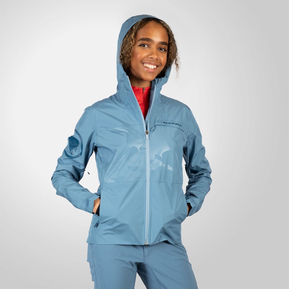 Women's SingleTrack Waterproof Jacket II - Blue Steel