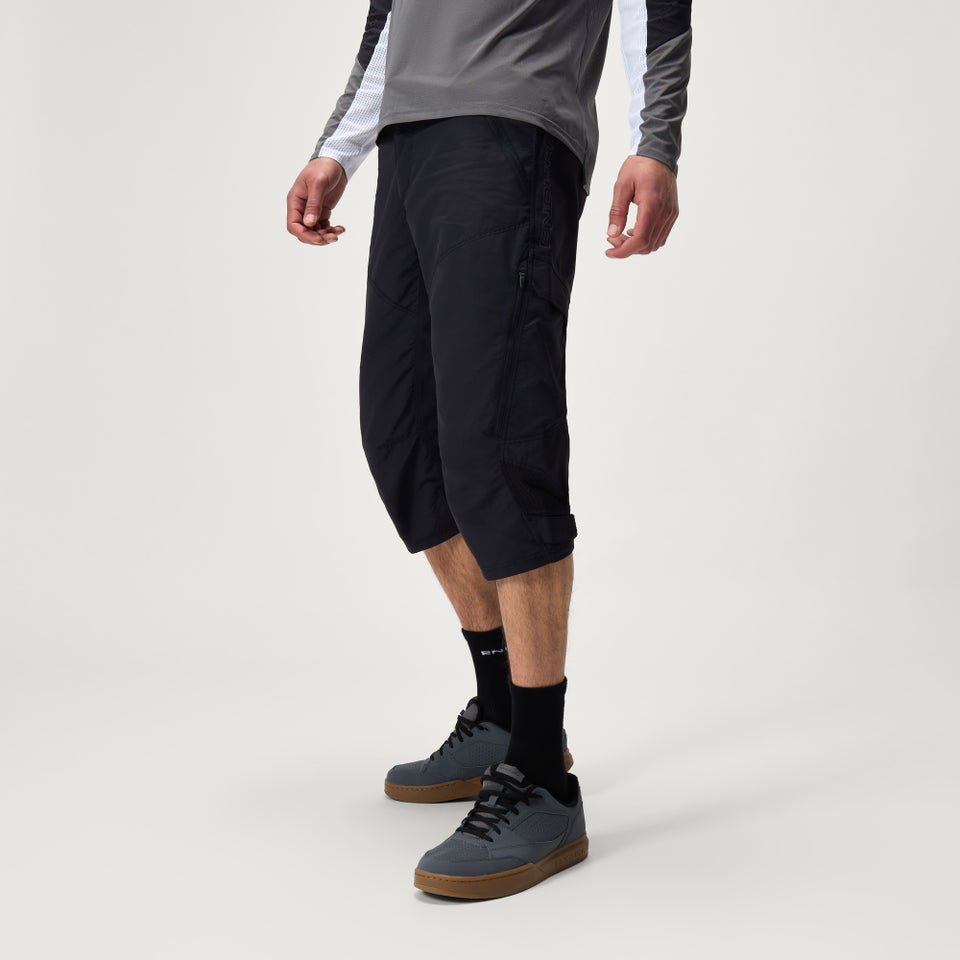 Men's Hummvee 3/4 Shorts (With Liner) - Black