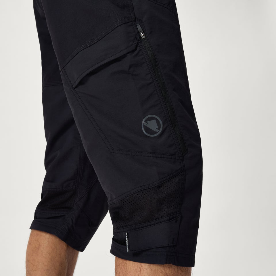 Men's Hummvee 3/4 Shorts (With Liner) - Black
