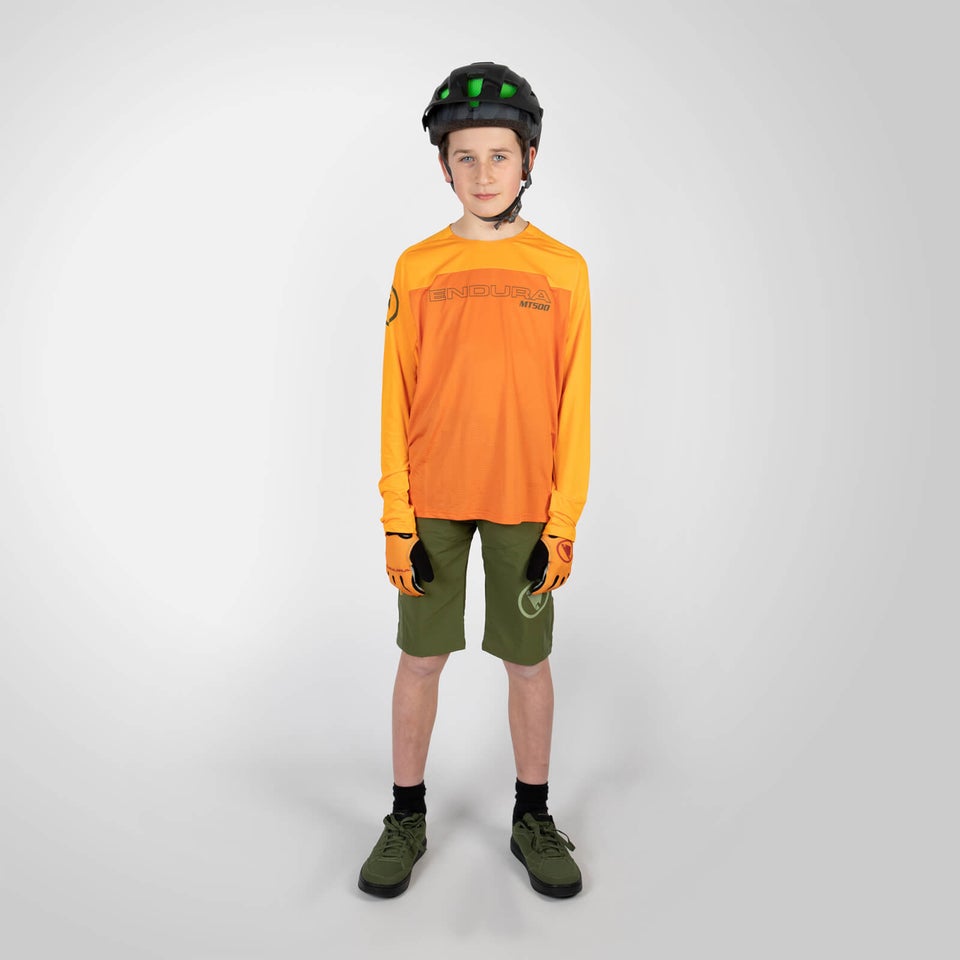 Kids MT500 Burner L/S Jersey - Tangerine