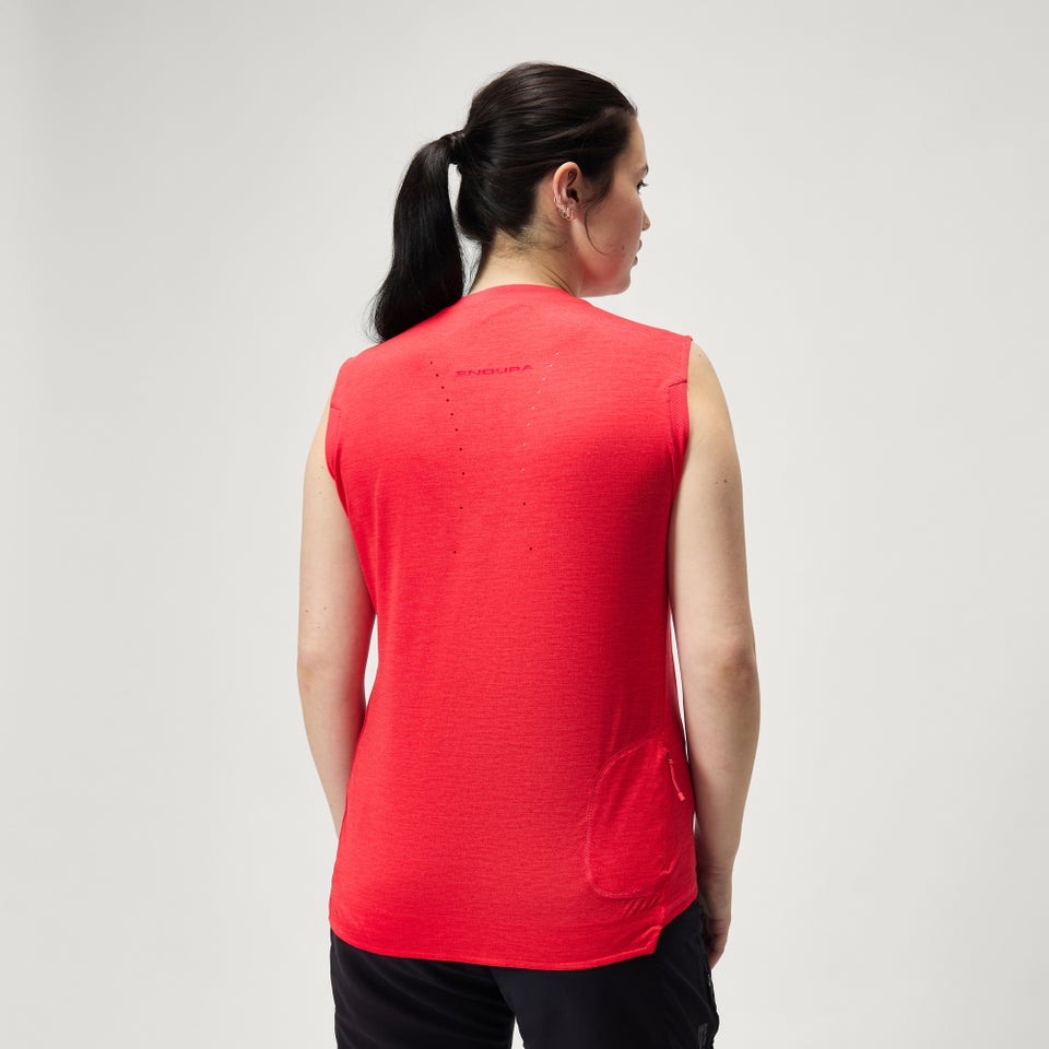 Women's SingleTrack Tank Top - Pomegranate