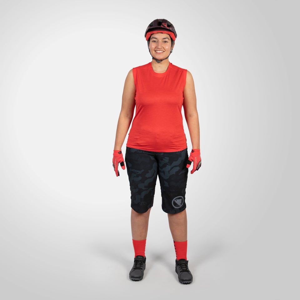 Women's SingleTrack Tank Top - Pomegranate - XXL