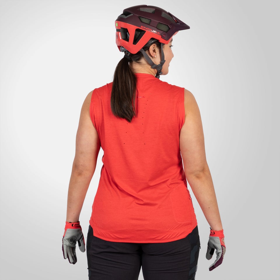 Women's SingleTrack Tank Top - Pomegranate - XXL