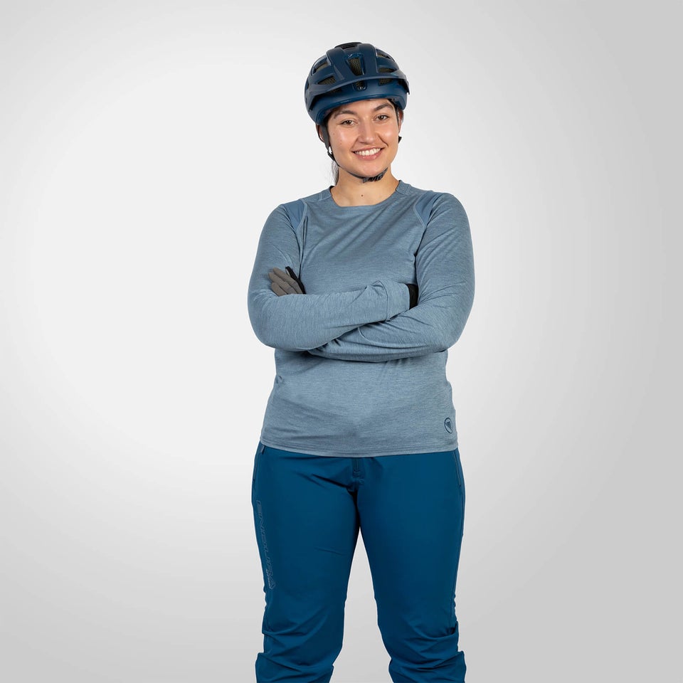 Women's SingleTrack L/S Jersey - Blue Steel