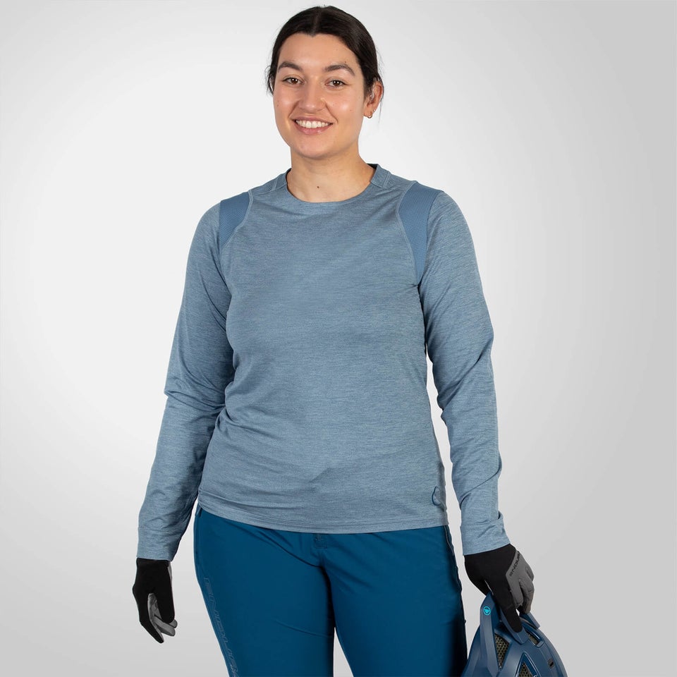 Women's SingleTrack L/S Jersey - Blue Steel