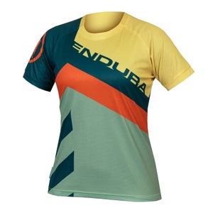SingleTrack Print T-Shirt LTD für Damen - Sattes Teal - XXL