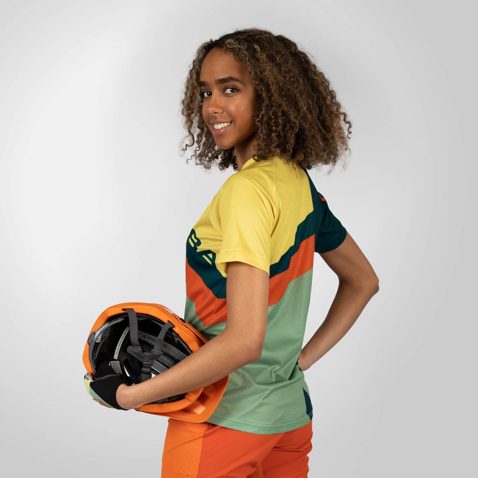 SingleTrack Print T-Shirt LTD für Damen - Sattes Teal