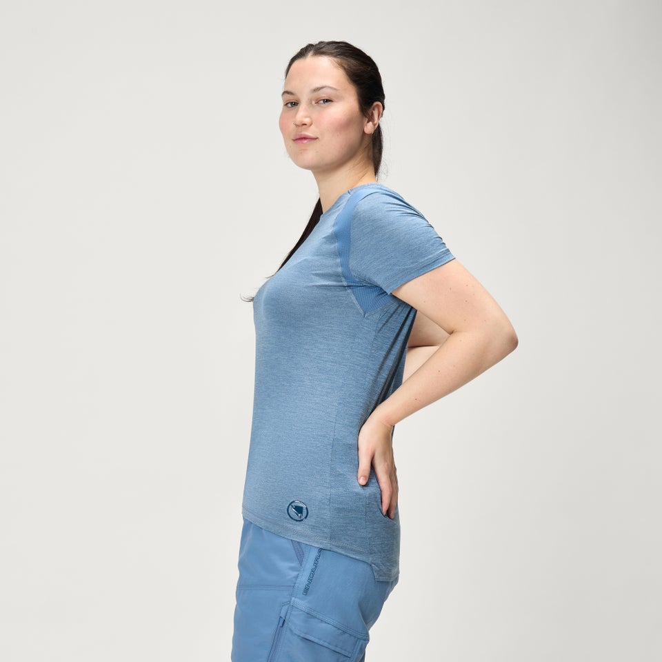 SingleTrack Trikot (kurzarm) für Damen - Stahlblau