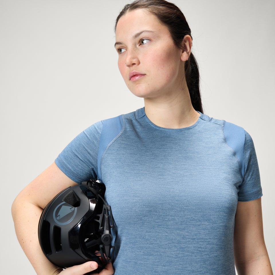 SingleTrack Trikot (kurzarm) für Damen - Stahlblau