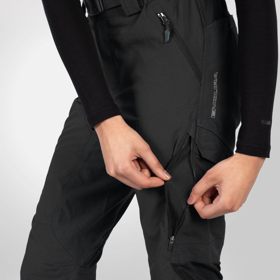 Hummvee 3/4 Short mit Innenhose für Damen - Schwarz