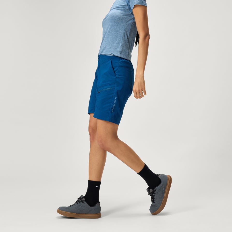 Hummvee Lite Shorts mit Innenhose für Damen - Blaubeere