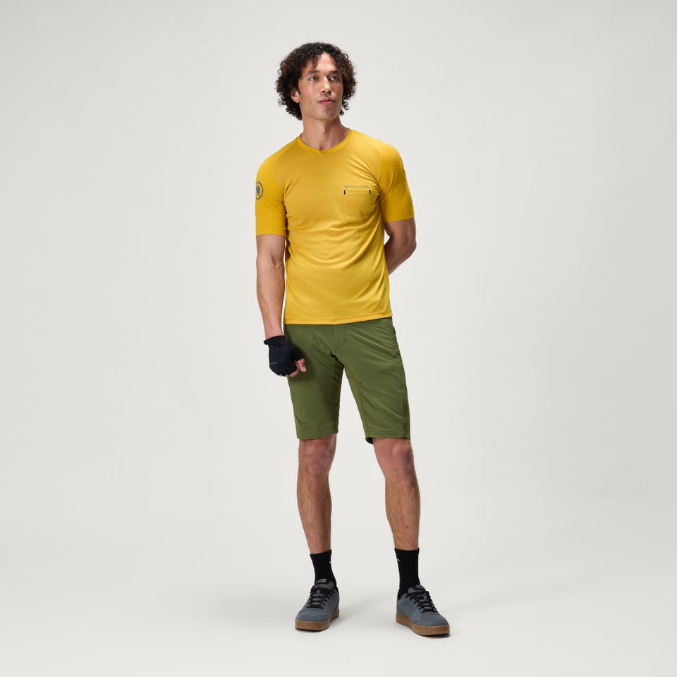 Men's GV500 Foyle Tech Tee - Mustard Yellow