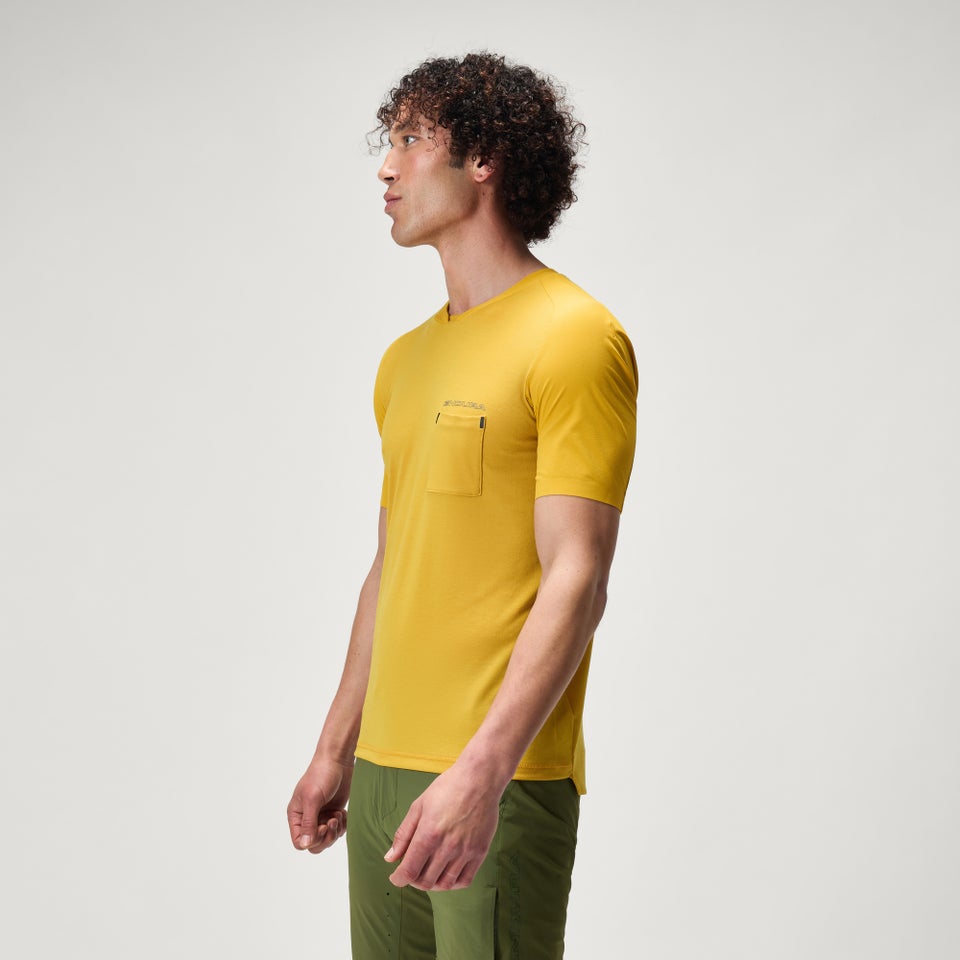 Men's GV500 Foyle Tech Tee - Mustard Yellow