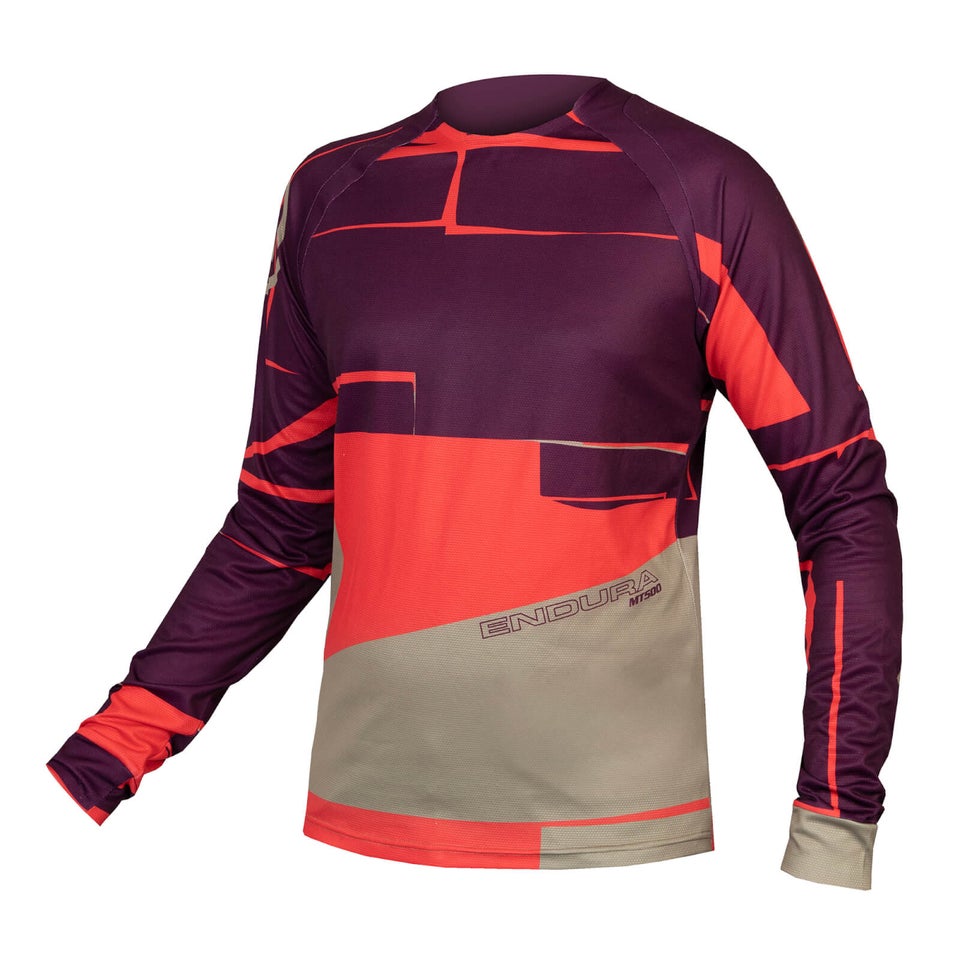 Men's MT500 L/S Print Tee LTD - Pomegranate