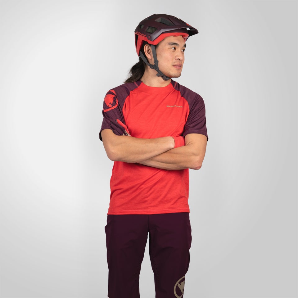 Men's SingleTrack S/S Tee - Pomegranate