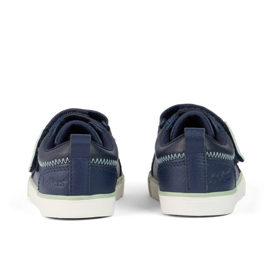 Infant Boys Tovni Twin ZigZag Trainers Leather Navy