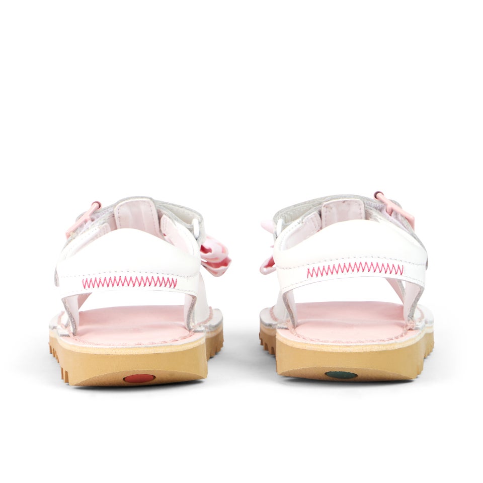 Infant Girls Kick Bow Sandals Leather White