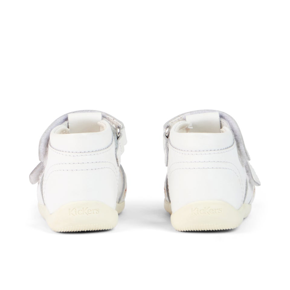 Baby Kick T-Bar Flower Shoes Leather White