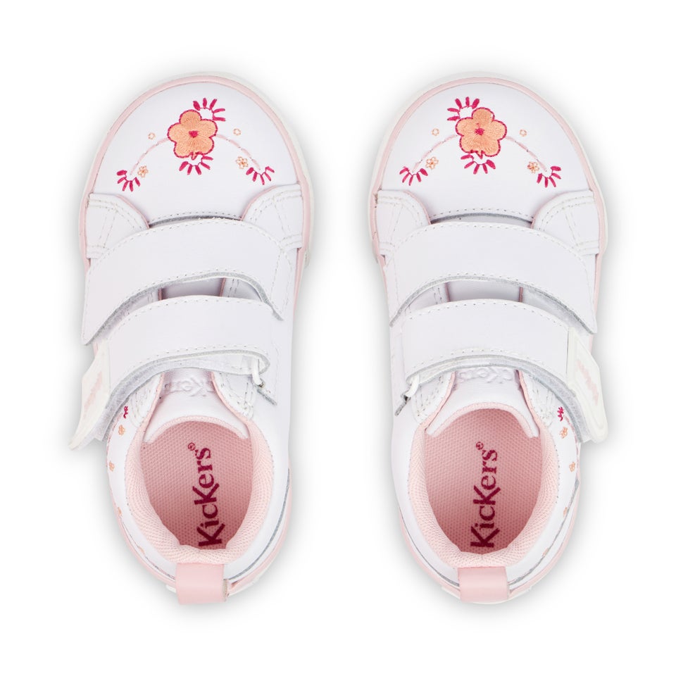 Infant Girls Tovni Twin Happy Trainers Leather White