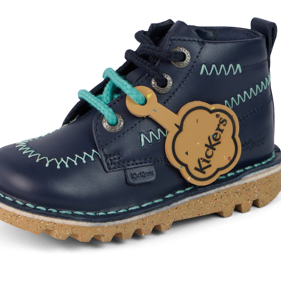 Infant Boys Kick Hi ZigZag Boots Leather Navy