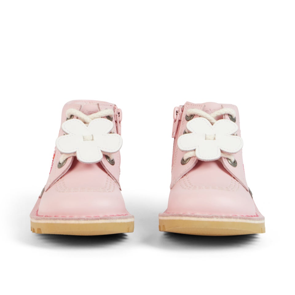 Infant Girls Kick Hi Happy Boots Leather Pink