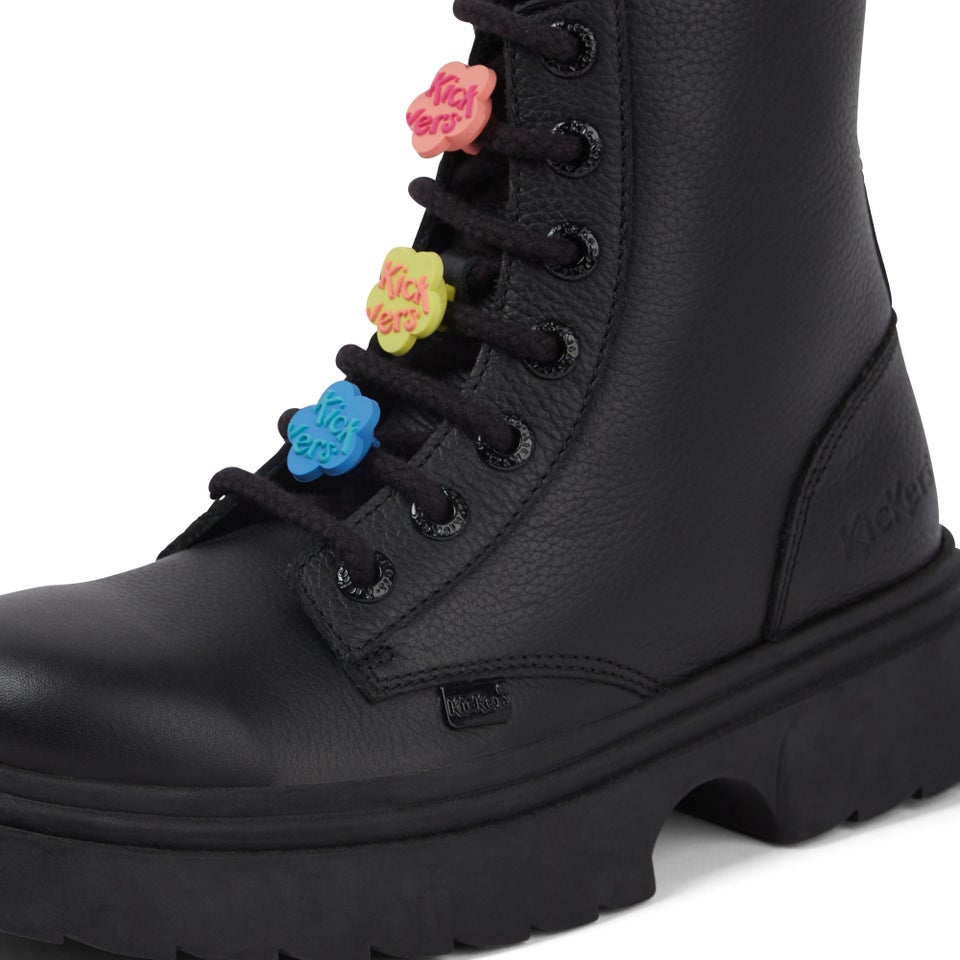 Junior Girls Kenzi Boot Charm Leather Black