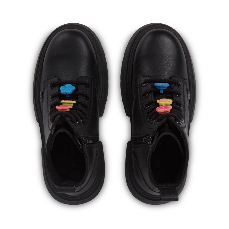 Junior Girls Kenzi Boot Charm Leather Black