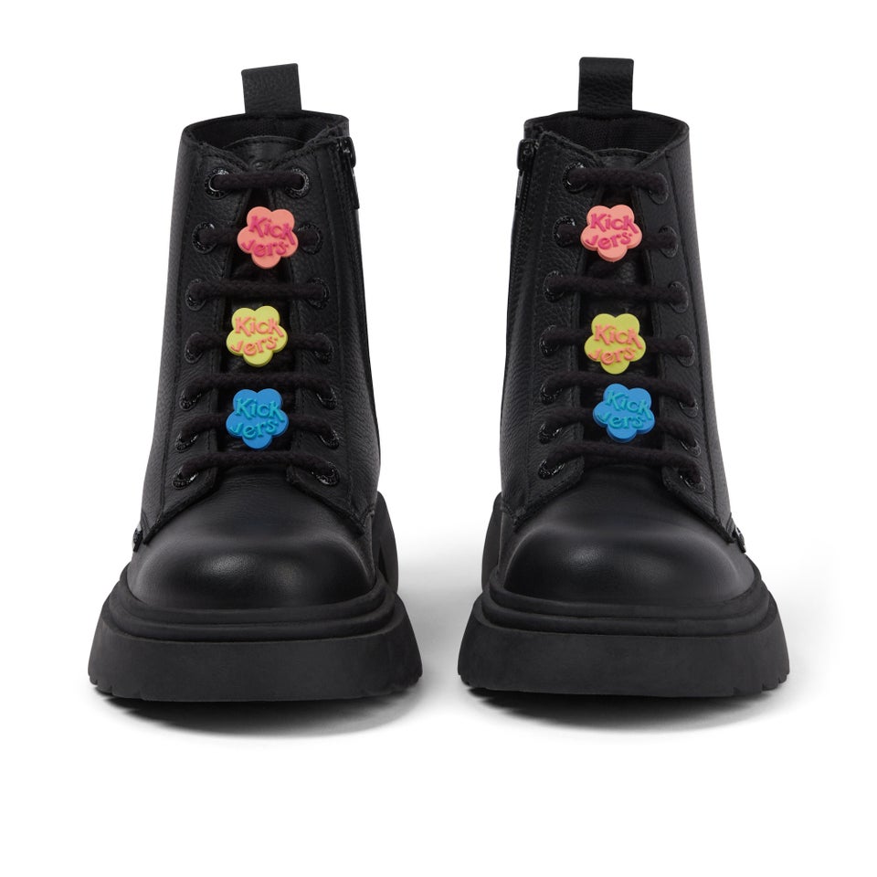 Junior Girls Kenzi Boot Charm Leather Black