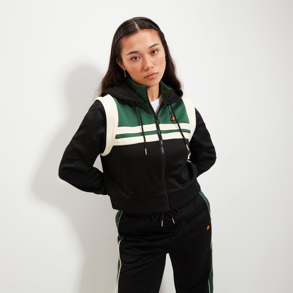 Women's Perna Crop Track Top Black