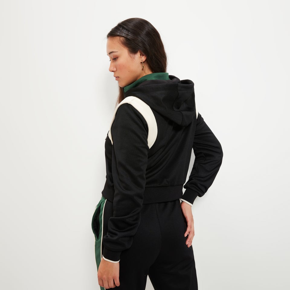 Women's Perna Crop Track Top Black