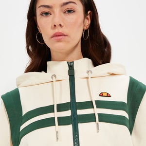 Crop-Trainingstop Perna für Damen, Cremeweiß