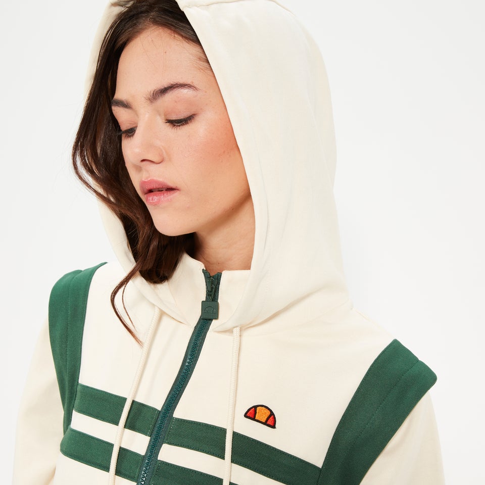 Crop-Trainingstop Perna für Damen, Cremeweiß