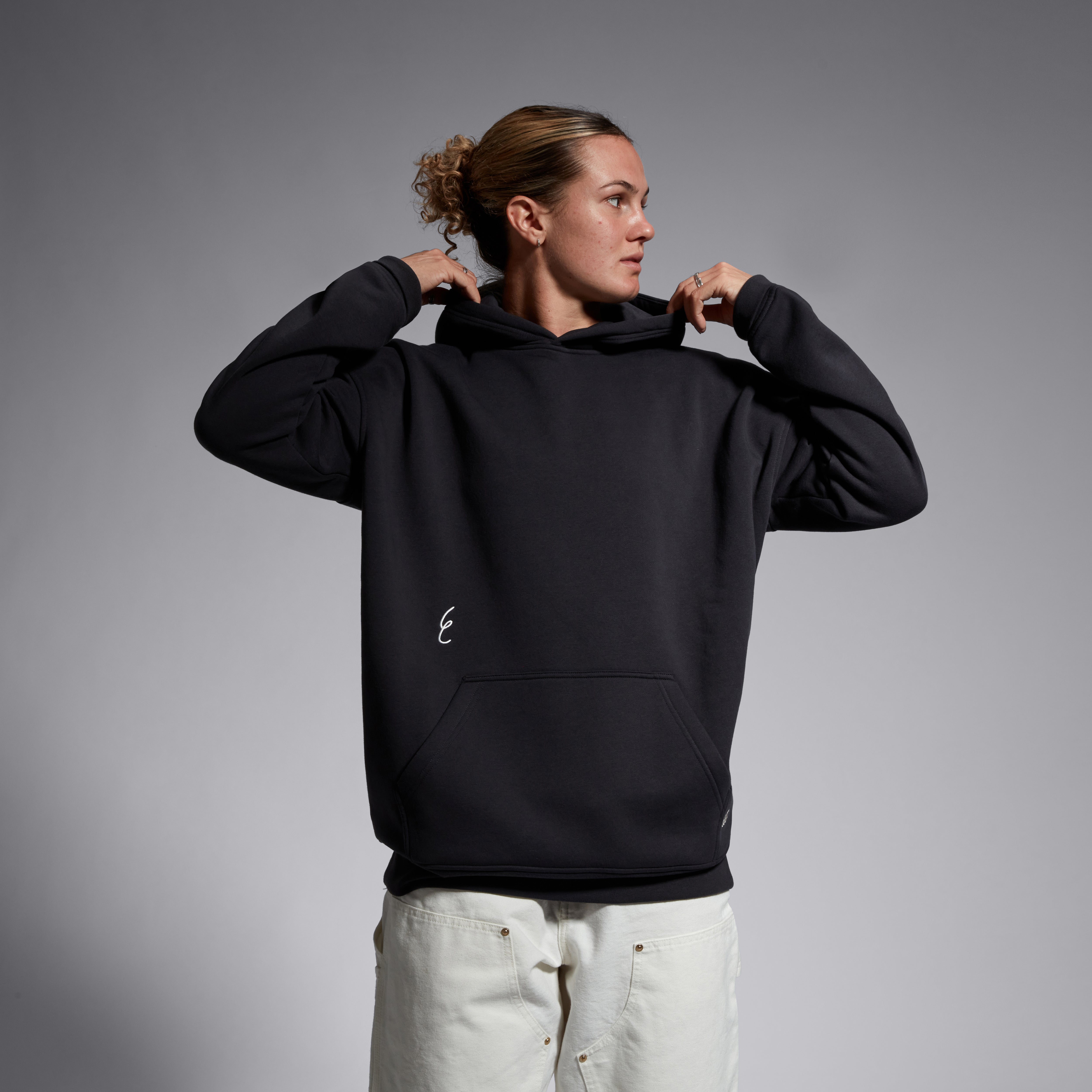 ellie シルキージップフーディー 黒 Womens Ellie X CCC Hoodie Black | Canterbury