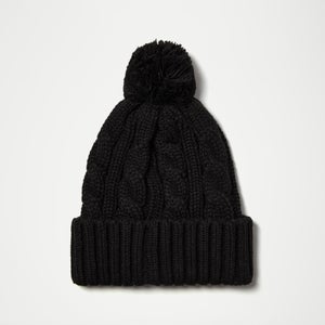 Bommelmütze Hanna für Damen, Schwarz