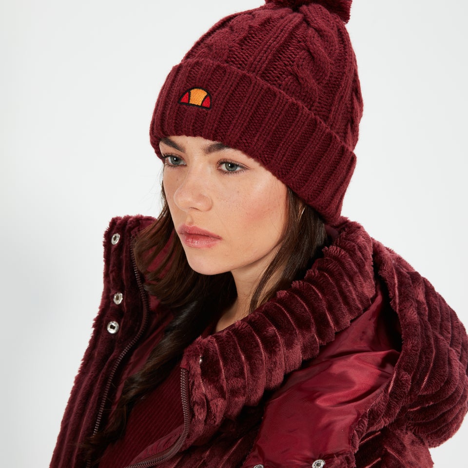 Women's Hanna Pom Pom Beanie Burgundy