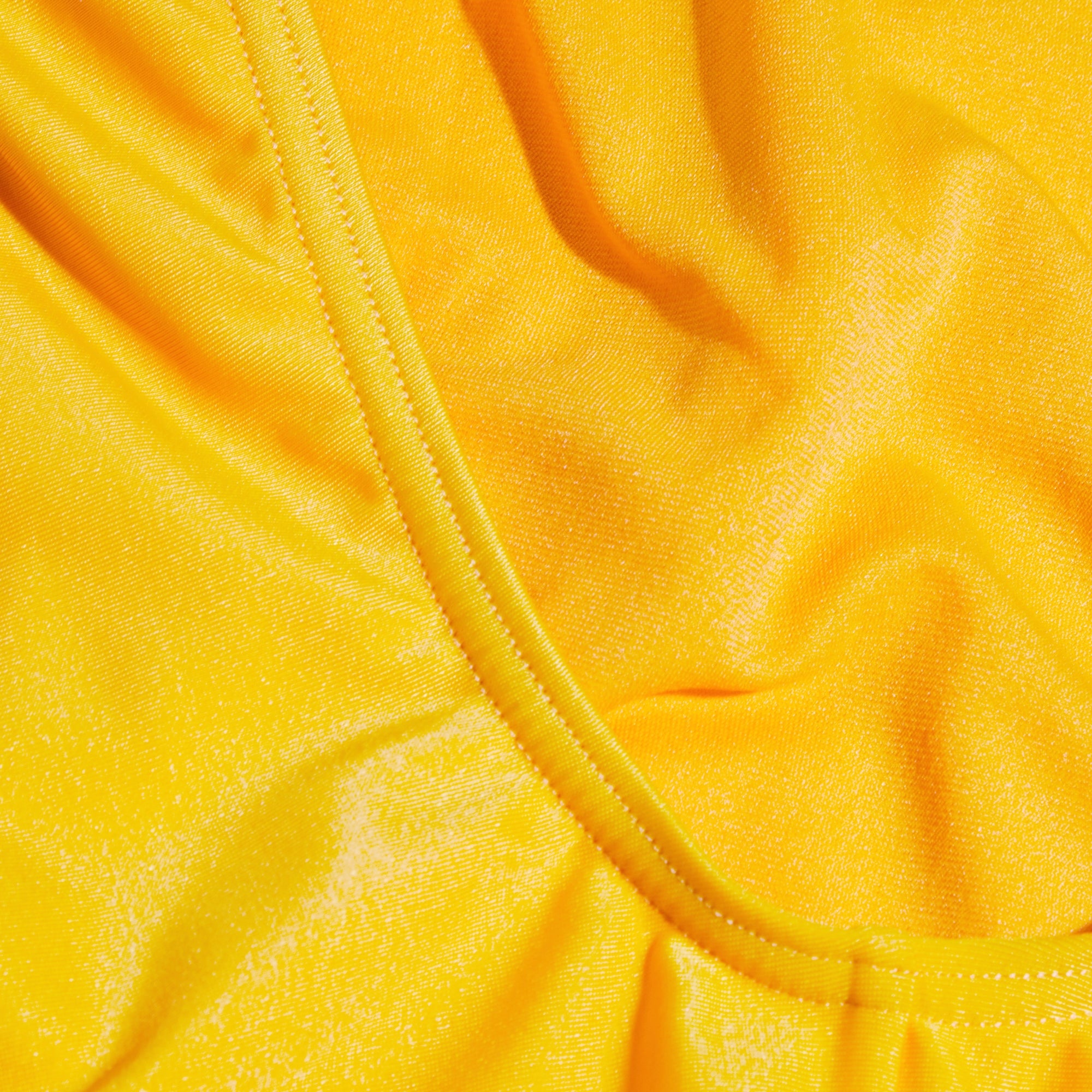 Women's Logo Deep U-Back Swimsuit Yellow