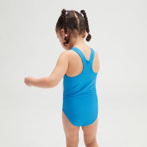 Maillot de bain Fille à imprimé numérique Orange/Violet