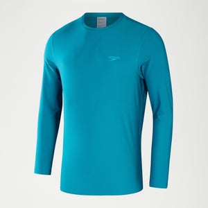 Men's Printed Long Sleeve Swim Tee Teal