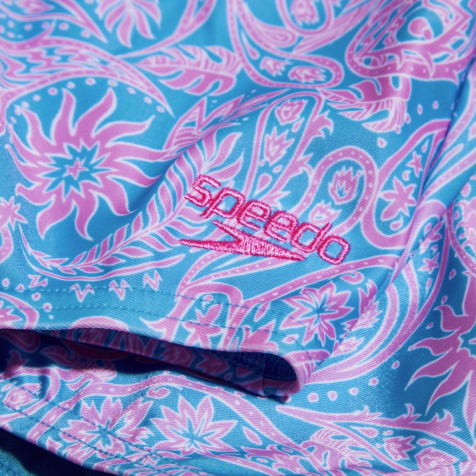 Maillot de bain Fille Medalist imprimé bleu/violet