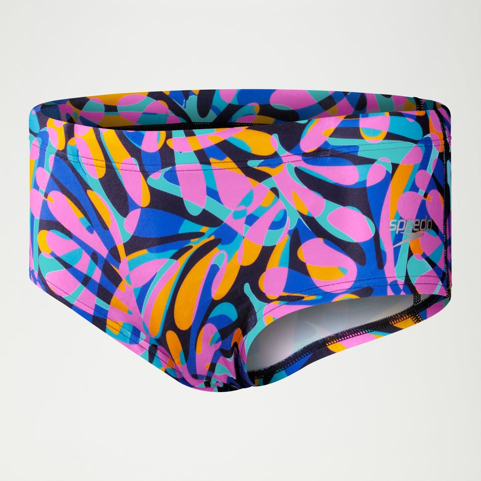 Slip de bain Homme Club Training Allover Digital 13,5 cm bleu/mangue