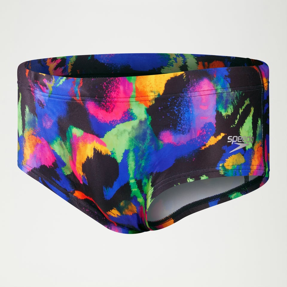 Slip de bain Homme Club Training Allover 13,5 cm noir/mangue