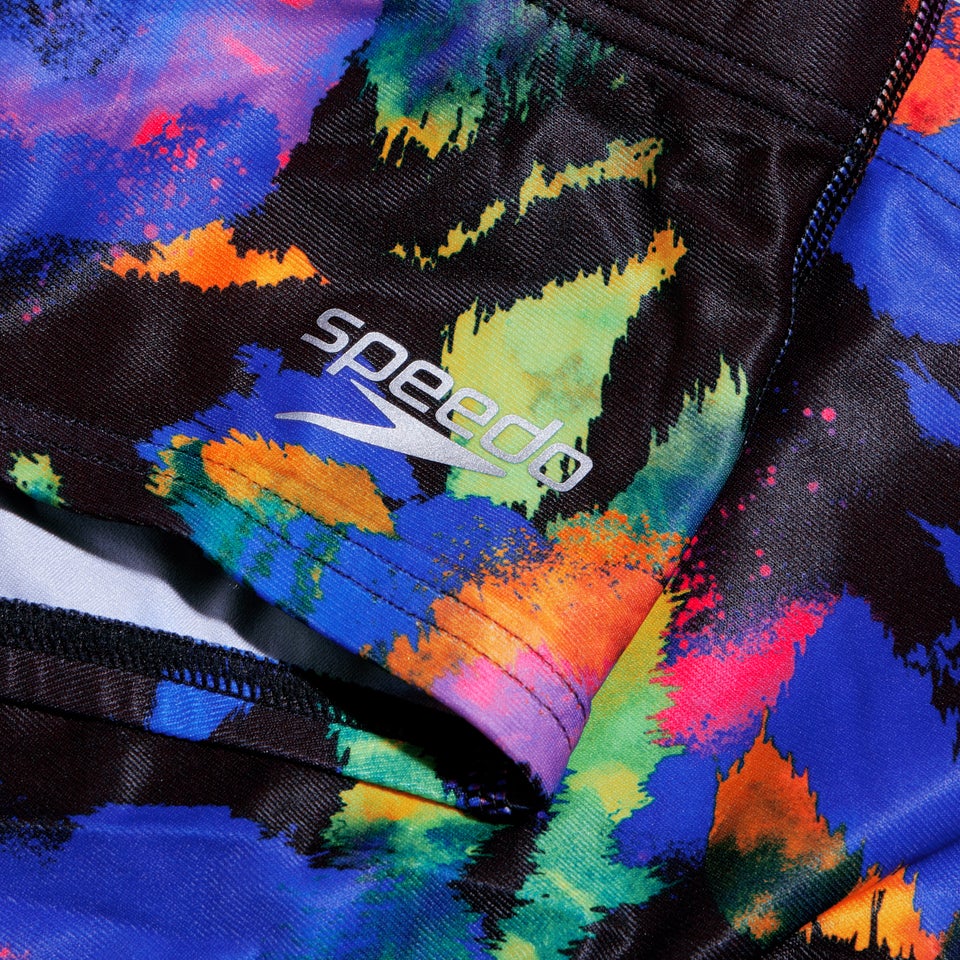 Slip de bain Homme Club Training Allover 13,5 cm noir/mangue