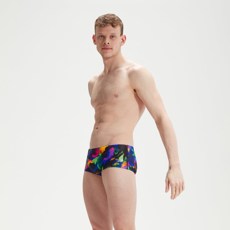 Slip de bain Homme Club Training Allover 13,5 cm noir/mangue