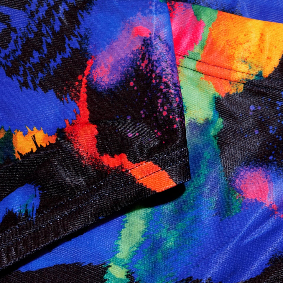 Slip de bain Homme Club Training Allover 13,5 cm noir/mangue