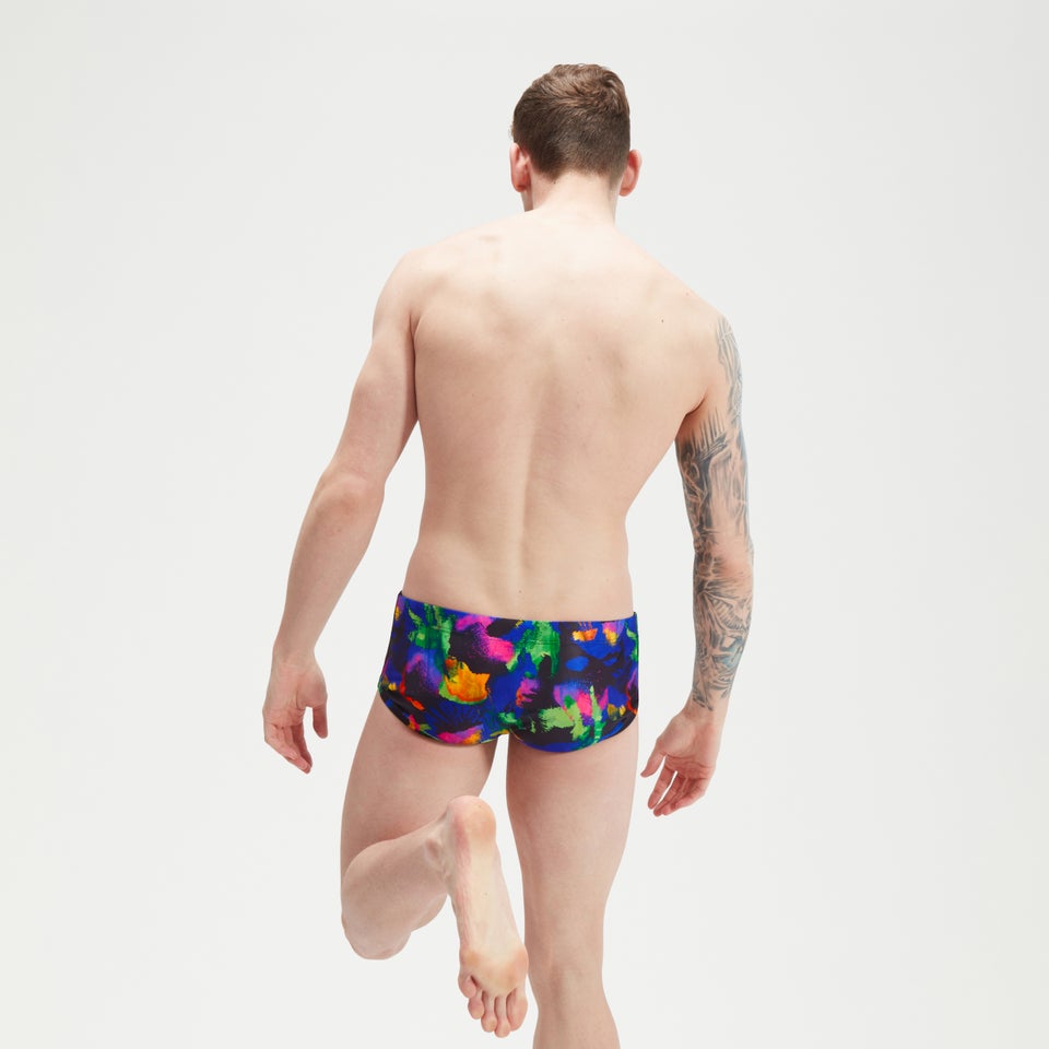 Slip de bain Homme Club Training Allover 13,5 cm noir/mangue